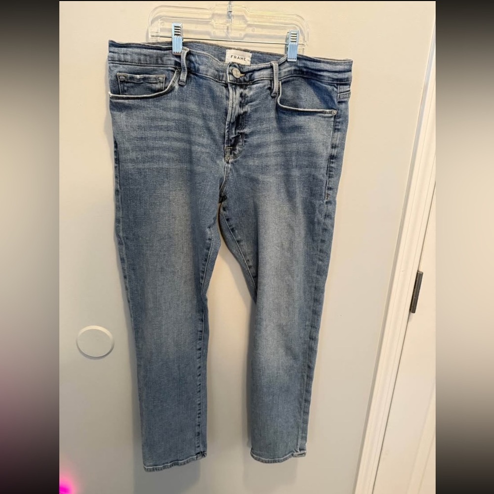 FRAME Le Garcon boyfriend denim jeans size 32 Minimalist Quiet Luxury